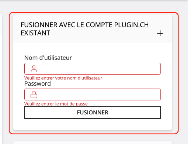 Fusion comptes